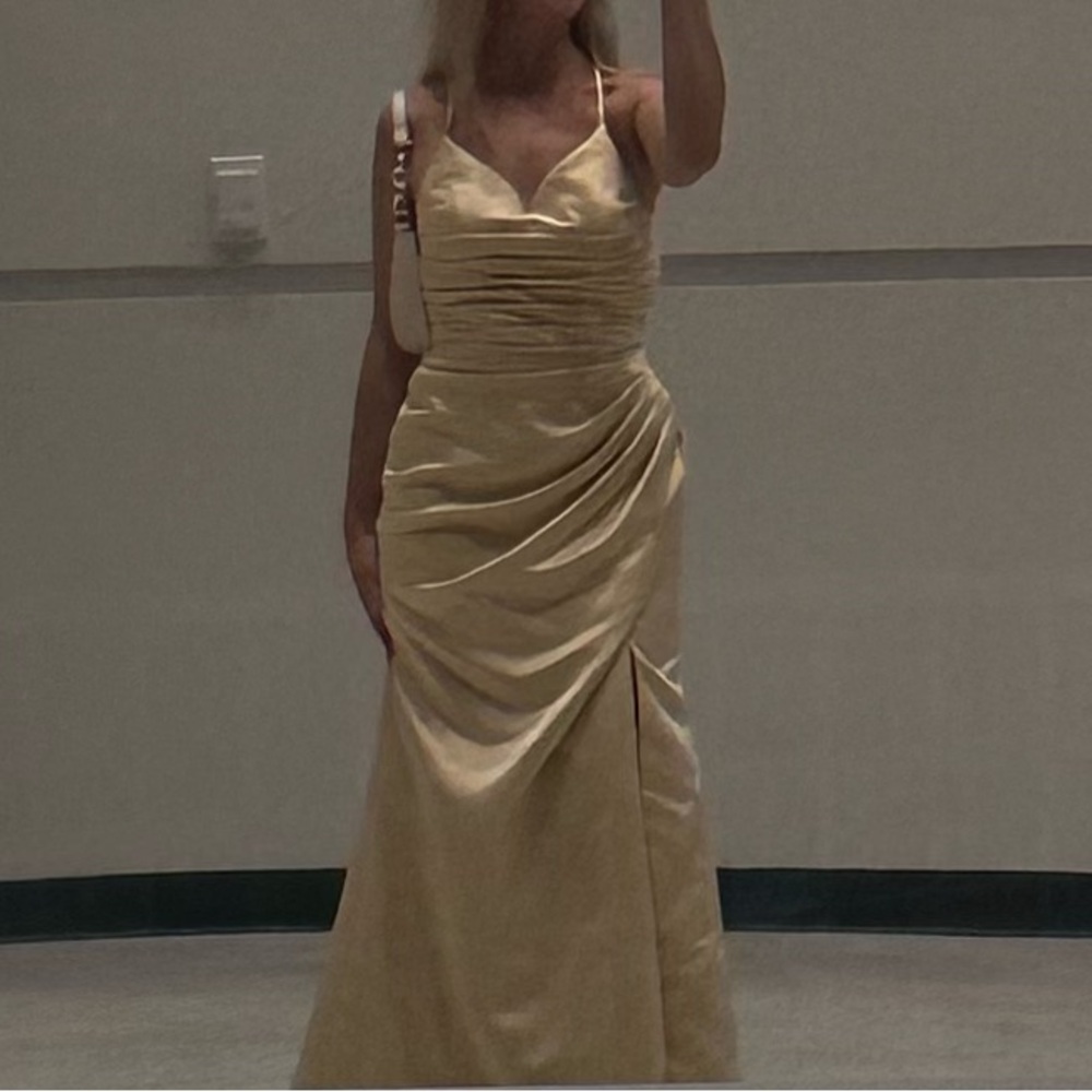 Satin long dress